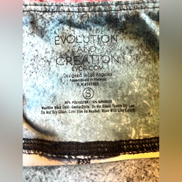 Evolution and Creation Multicolored Patterned Leggings Women’s Size Small - Picture 5 of 13